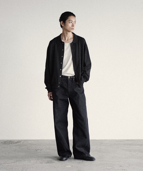 WYM LIDNM シャツ T/C BASIC KNIT SHIRT CARDIGAN メンズ レディース