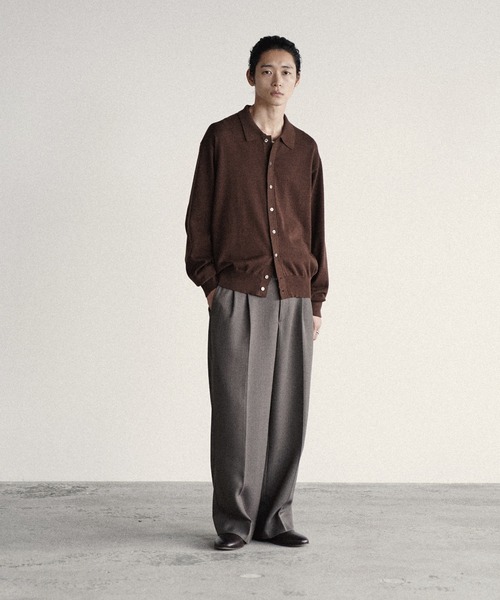 WYM LIDNM シャツ T/C BASIC KNIT SHIRT CARDIGAN メンズ レディース
