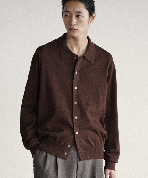 WYM LIDNM シャツ T/C BASIC KNIT SHIRT CARDIGAN メンズ レディース