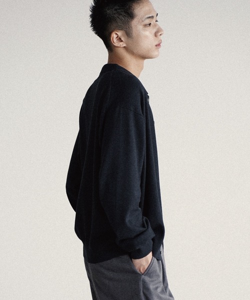 WYM LIDNM シャツ T/C BASIC KNIT SHIRT CARDIGAN メンズ レディース