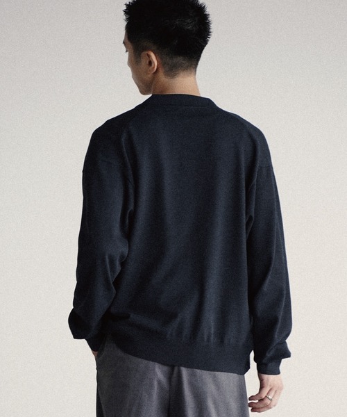 WYM LIDNM シャツ T/C BASIC KNIT SHIRT CARDIGAN メンズ レディース