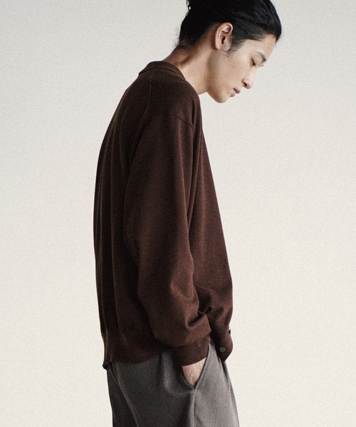 WYM LIDNM シャツ T/C BASIC KNIT SHIRT CARDIGAN メンズ レディース