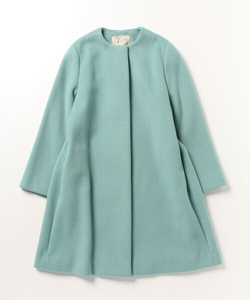 美品　UNITED ARROWS ノーカラーコート 36 UNITED ARROWS（ユナイテッドアローズ） ノーカラーコート 36 モカ