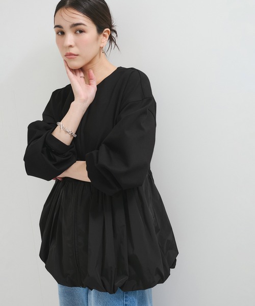 LE CERCLE par rope' コート アウター ペプラムZIPブルゾン