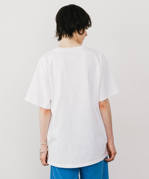 LA BELLE ETUDE tシャツ スクエア箔プリントTシャツ レディース