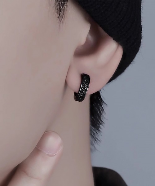 SBG by 7JEWELRY ピアス グリッターフープピアス 片耳 メンズ