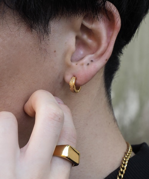 SBG by 7JEWELRY ピアス SBG グリッターフープピアス 片耳 メンズ
