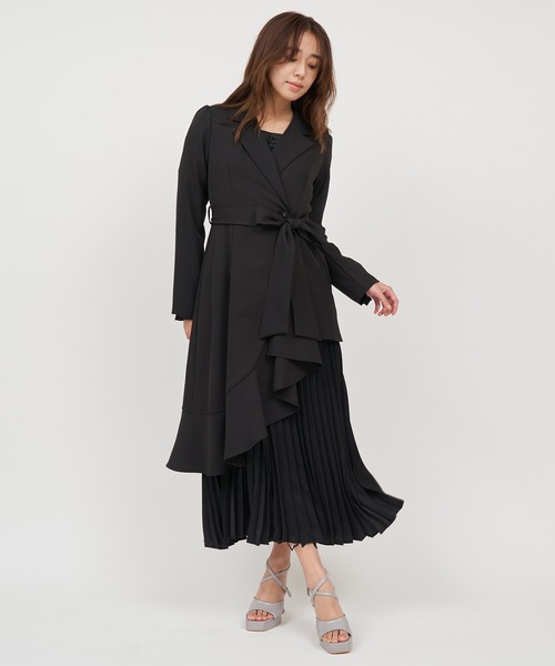 ROYAL PARTY（ロイヤルパーティー） コート アウター 異素材プリーツ