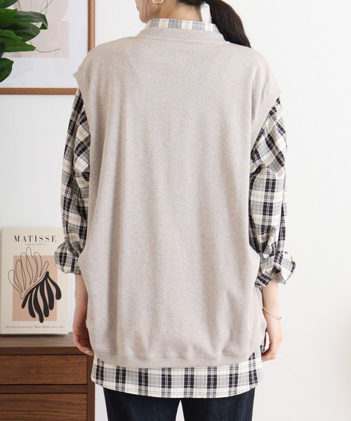 Arinomama（アリノママ） ベスト ジレ オーガニックフライス タック