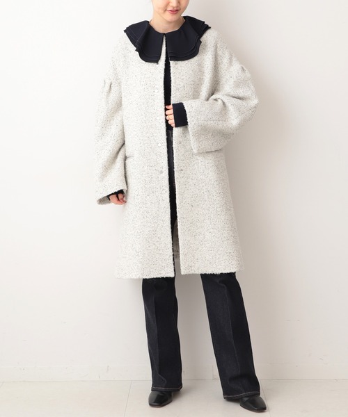 IENA（イエナ） ノーカラーコート 36 ホワイト レディース : ZOZOTOWN