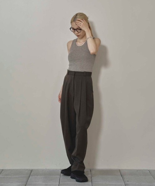 TODAYFUL パンツ Tapered Tuck Trousers レディース : ZOZOTOWN Yahoo
