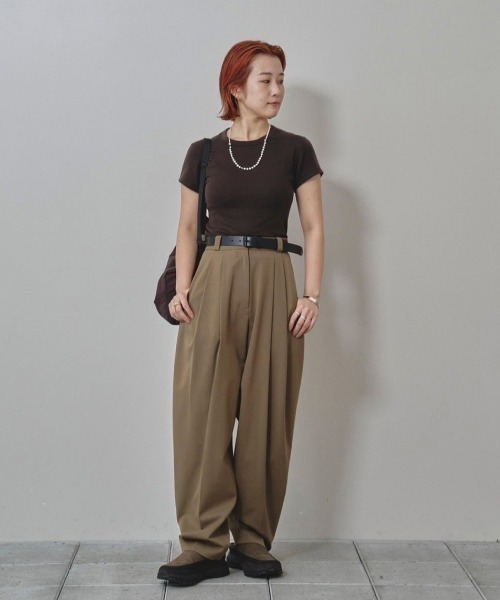 TODAYFUL パンツ Tapered Tuck Trousers レディース : ZOZOTOWN Yahoo