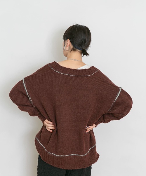 「UR Lab.」 ニットカーディガン FREE グレー レディース_画像5