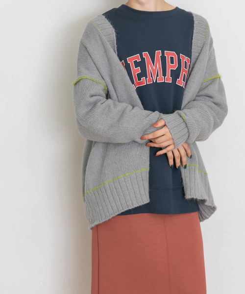 「UR Lab.」 ニットカーディガン FREE グレー レディース_画像8