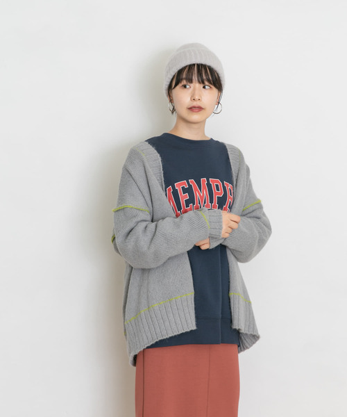 「UR Lab.」 ニットカーディガン FREE グレー レディース_画像9