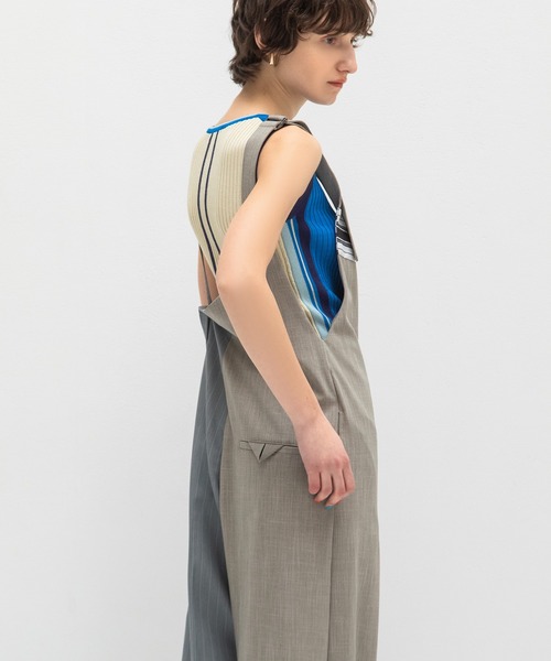 新品AULA AILA サロペットASYMMETRY SALOPETTEグレー1 AULA AILA｜ASYMMETRY SALOPETTE | Rakuten Fashion(楽天