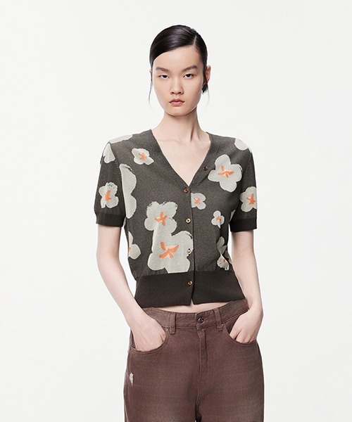 ニット セーター Bloom V-neck Cardigan / Vネックカーディガン レディース JNBY ニット セーター Bloom V-neck Cardigan / Vネック