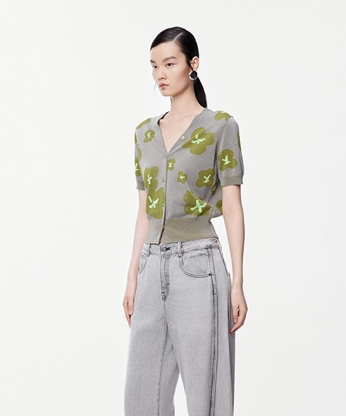 ニット セーター Bloom V-neck Cardigan / Vネックカーディガン レディース JNBY ニット セーター Bloom V-neck Cardigan / Vネック