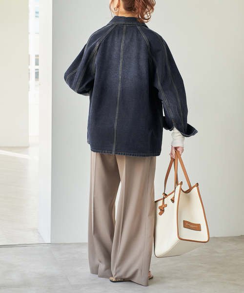 ジャケット・アウター Spick and Span 5 1/2 DUCK COVERALLS Spick＆Span ブルゾン アウター 5 1/2 DUCK COVERALLS