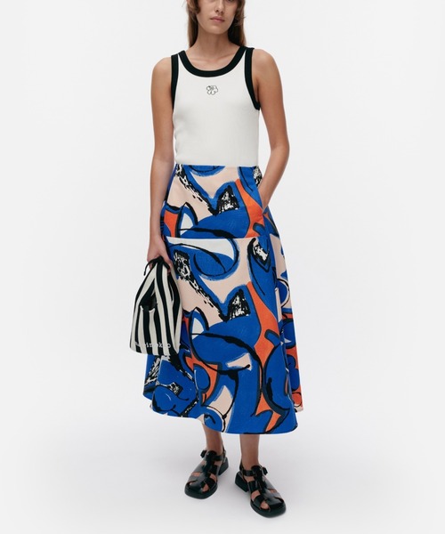 美品 マリメッコ 大きいサイズ 膝丈フレアスカート 36 marimekko marimekko（スカート）のフリマアイテム一覧