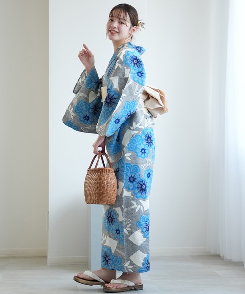 utatane 浴衣 手染め注染浴衣3点セット utatane×注染工房 赤坂紬 上品