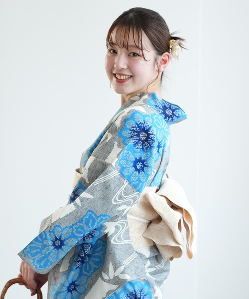 utatane 浴衣 手染め注染浴衣3点セット utatane×注染工房 赤坂紬 上品