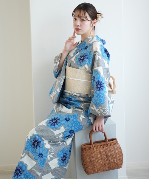 utatane 浴衣 手染め注染浴衣3点セット utatane×注染工房 赤坂紬 上品
