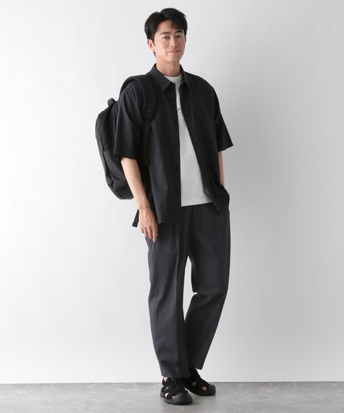 DimMoire ブラックワークパンツ GLOBAL WORK ジーンズ アーバンデニムクリーンワイドパンツ/AIR