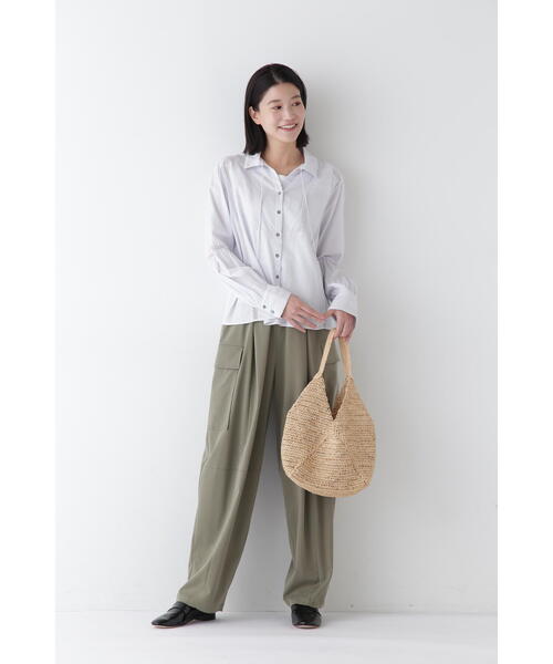 human woman（ヒューマンウーマン） カーゴパンツ CU/PEフィブリル