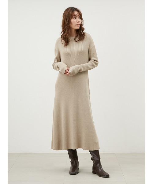 Mila Owen（ミラオーウェン） ニットワンピース 0 ライトベージュ
