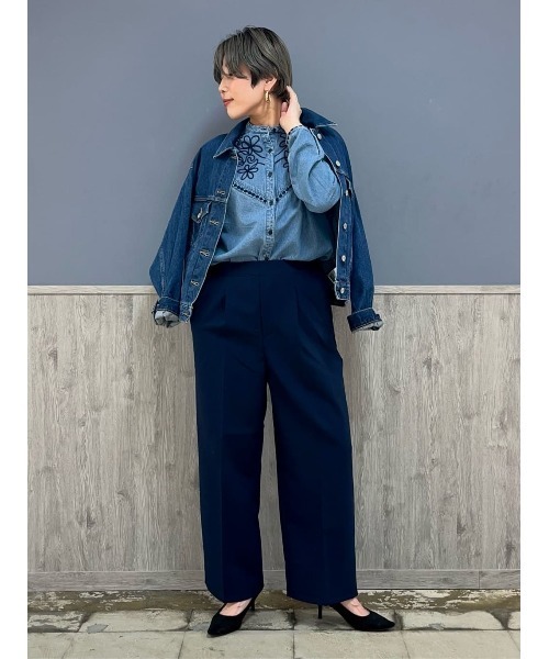 Right-on パンツ 「OWN」「キレカナ」3Dワイドパンツ レディース