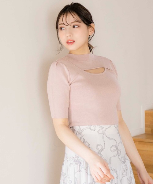 Noela - Noela  ノエラ　セーター　ニット　Vネック　リボン　アシンメトリー　F NOELA（ノエラ） ニット セーター 2WAYオープンニット レディース