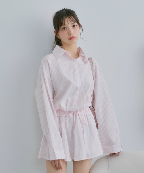 公式通販サイトセール TITTY＆CO. ストライプシャツセットアップ セットアップ レディースウェア