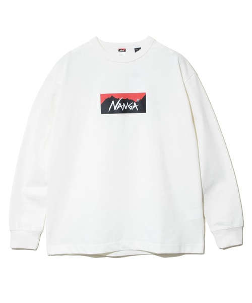 NANGA（ナンガ） tシャツ ECO HYBRID BOX LOGO L/S TEE メンズ 