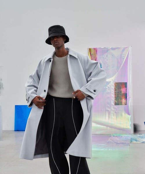 HARE（ハレ） ステンカラーコート SMALL ブラック メンズ : ZOZOTOWN