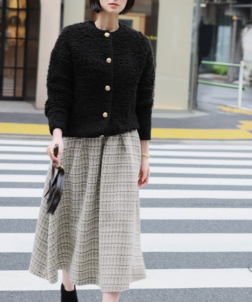 「ELFRANK」 ニットカーディガン FREE モカ レディース_画像8