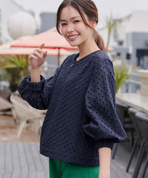 Tiaclasse ブルゾン アウター 「大きいサイズ」パンチングレース