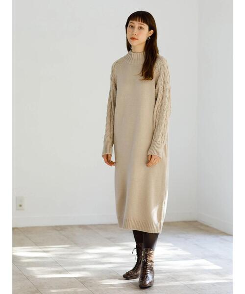 「koe」 ニットワンピース FREE オフホワイト レディース_画像2