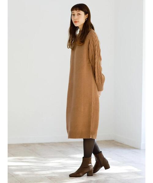 「koe」 ニットワンピース FREE オフホワイト レディース_画像4