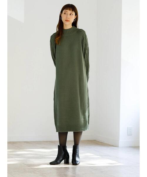 「koe」 ニットワンピース FREE オフホワイト レディース_画像5