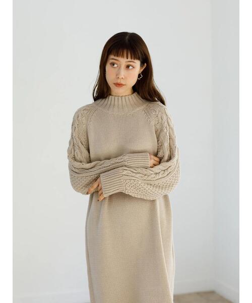 「koe」 ニットワンピース FREE オフホワイト レディース_画像7