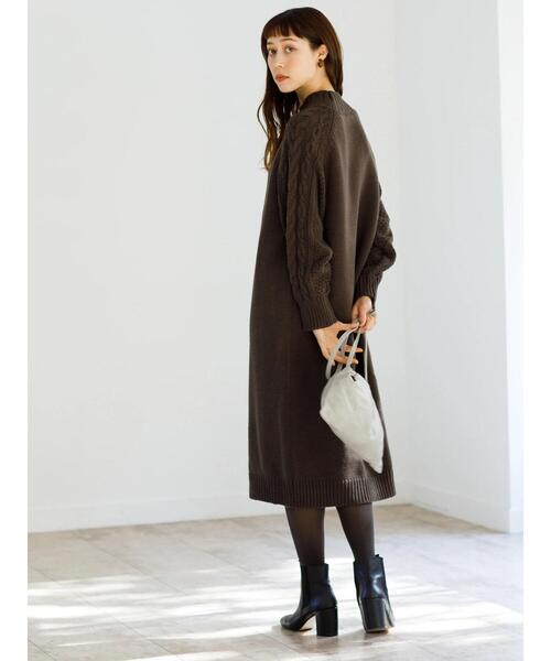 「koe」 ニットワンピース FREE オフホワイト レディース_画像9