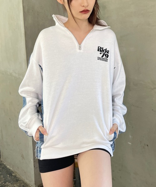 Roger&Raw（ロジャーアンドロウ） トレーナー スウェット デニム切替