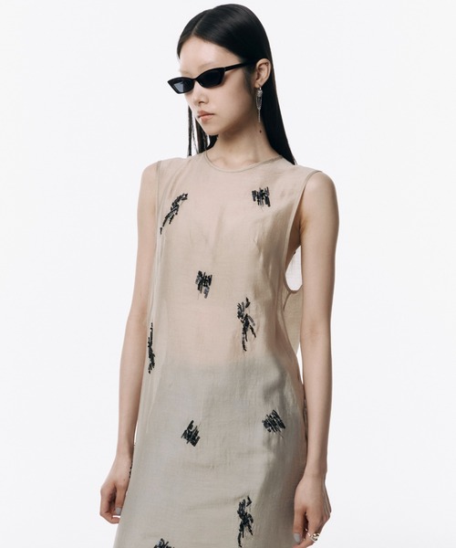 ワンピース jose moon SHEER EMBROIDERY DRESS JOSE MOON ワンピース SHEER EMBROIDERY DRESS/シアーエンブロイ
