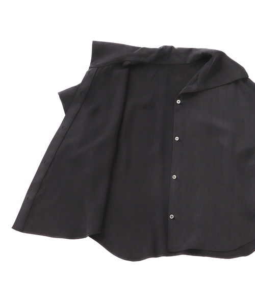 NOBLE 洗える 2WAY ワイドカラーキュプラブラウス 2025 美品 NOBLE｜《追加》【洗える】2WAYワイドカラーキュプラブラウス