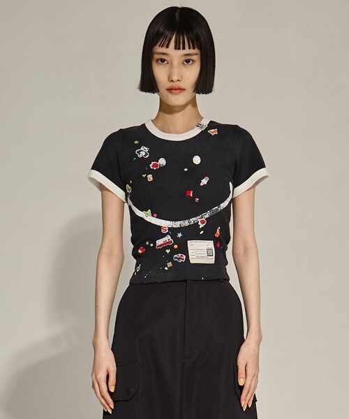 【国内買付】MIHARAYASUHIRO スマイリーフェイス ミニTシャツ MIHARA YASUHIRO/ミハラヤスヒロ】SMILY FACE PRINTED MINI TEE