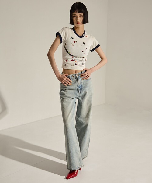 【MIHARA YASUHIRO】Smile Face Short Sleeve T-shirt/送料込み MUSINSA | MAISON MIHARA YASUHIRO Smiley Face Short Sleeve T