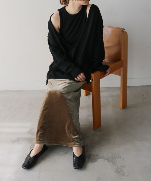 「select MOCA」 タイトスカート MEDIUM ブラック レディース_画像6