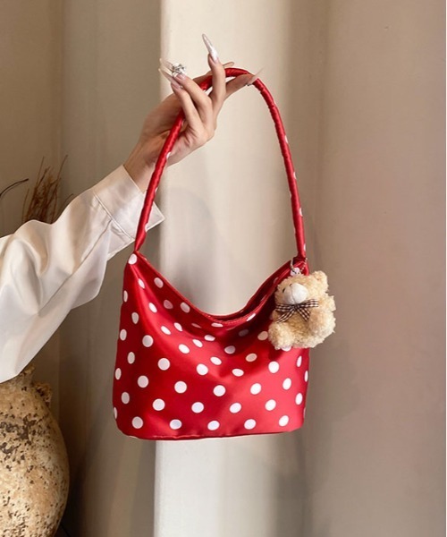 WEGO（ウィゴー） ハンドバッグ WEGO/ドット柄ワンハンドバッグ