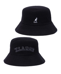 KANGOL(カンゴール) 帽子 ハット XLARGE×KANGOL BLACK BUCKET HAT KANGOL(カンゴール) 帽子 ハット XLARGE×KANGOL BLACK BUCKET HAT